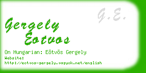 gergely eotvos business card
